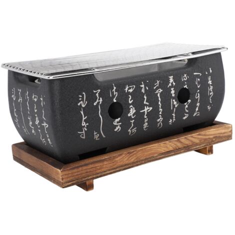 Campinggrill im japanischen Stil aus Aluminiumlegierung, tragbarer, schnell aufheizender Holzkohlegrill für den Außenbereich