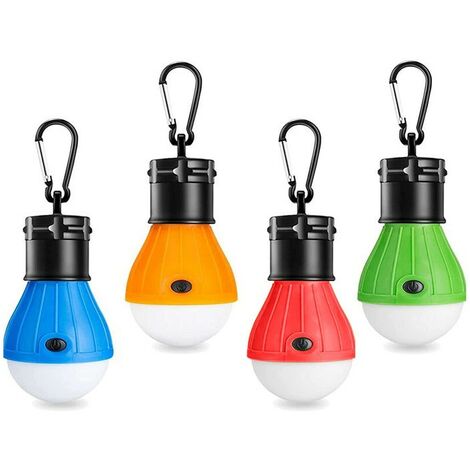 Campinglampe, 4 Stück LED-Campinglaterne mit Haken, tragbare Campingzeltlampe