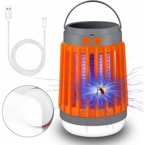 Solar Campinglampe mit Ventilator Mückenschutz Zeltlampe Dimmbar Wandern P7W5 