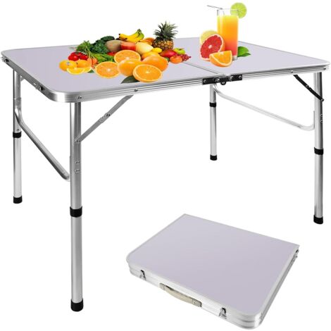 Campingtisch faltbar Klapptisch, Alu Gartentisch Tischplatt Falttisch klappbar Arbeitstisch