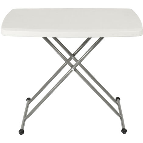 Campingtisch, Tragbar Klapptisch, Gartentisch, Aluminium Campingtisch Ultra Leichte, Höhenverstellbare, Klappbar Tisch Präfekt für Camping Picknick Kochen Garten Wandern Reisen - weiß