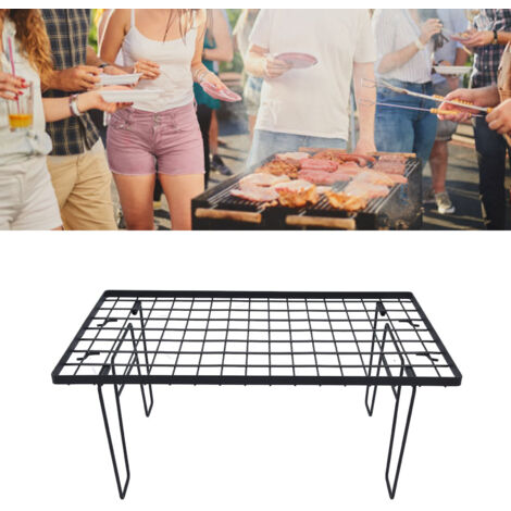 [Campingtisch] [Tragbarer Grill] Multifunktionaler, tragbarer Grilltisch aus Eisen, Maße: 60 x 35 x 24 cm, kompakt und leicht zu reinigen