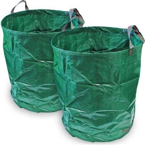 CampTeck 2x 500L Sac de Déchets Ordures de Jardin Robuste Sac Jardin Réutilisable Herbes Feuilles