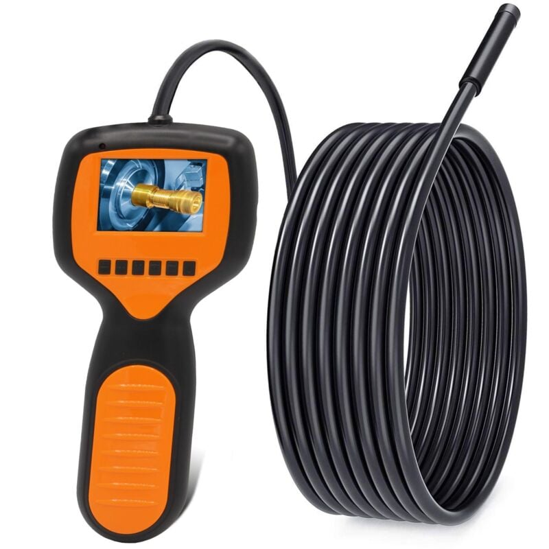 Caméra Endoscopique Etanche avec Ecran lcd - Enregistrement Photo et Vidéo - Camera d'inspection avec 2 led - Fishtec