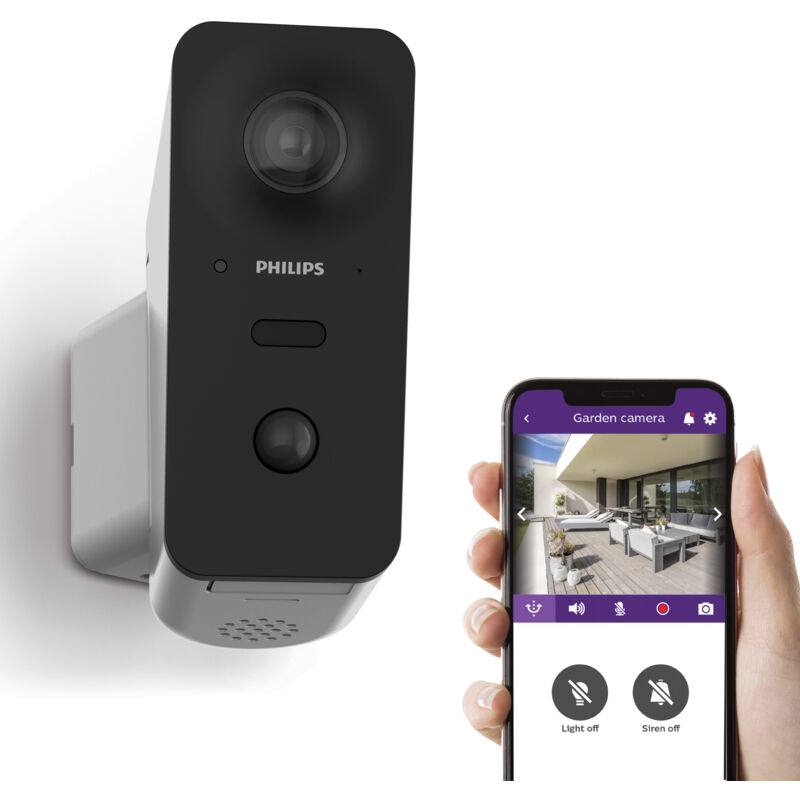 Philips - Caméra extérieure motorisée et connectée + autotracking - WelcomeEye View 531050