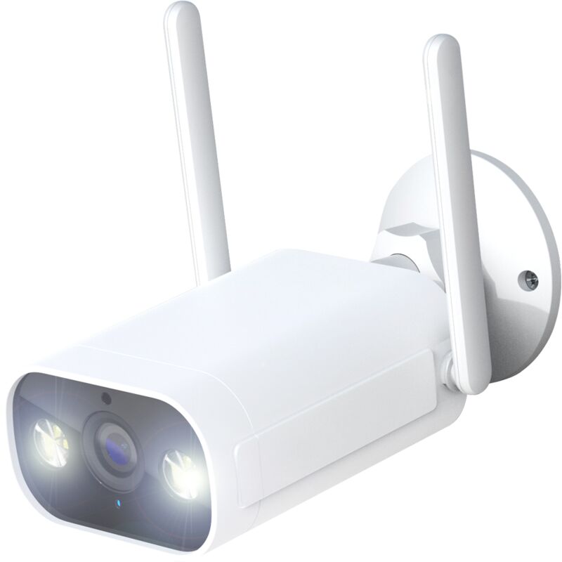 Caméra Tuya Smart 2K - Wifi 2.4 GHz - Convient pour une utilisation en extérieur IR jusqu'à 10 m - Lumière blanche / Détection de personnes
