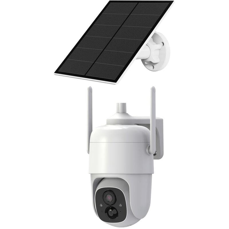 Vicohome - Caméra ptz WiFi extérieure 360° avec batterie sans fil 900mAh compatible Solar Alexa