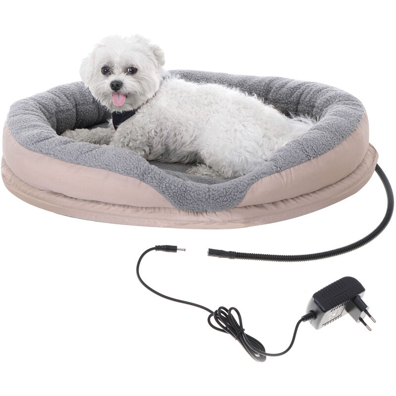 

Cama Eléctrica Mascotas Perros Gatos , Calefactora Redonda 76x58cm, Lana Sintética Suave 18 W Marrón - Camry