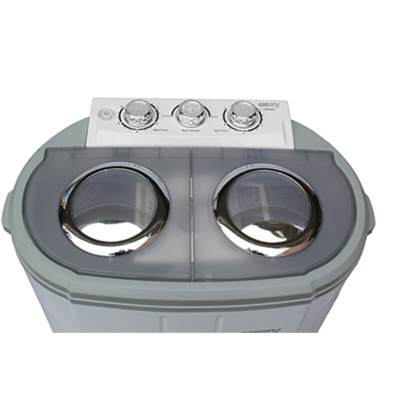 Camry - cr 8052 Portable Mini Machine à laver Camping Caravane 3Kg Spin Sèche-linge séchage 190 w Blanc/Gris