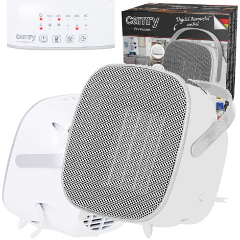 CAMRY CR 7732 VENTILATEUR THERMIQUE EN CÉRAMIQUE AVEC LED 2 NIVEAUX DE PUISSANCE, CHAUFFAGE AVEC BLOCAGE DE SÉCURITÉ, RADIATEUR