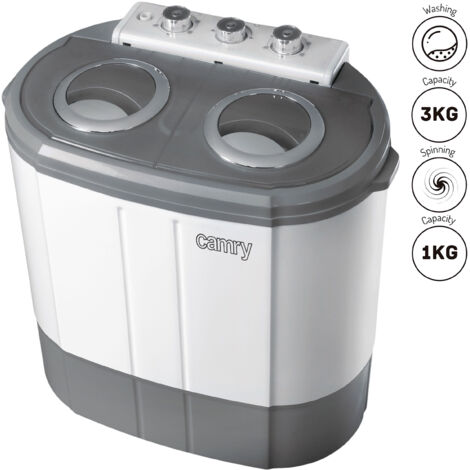 Camry CR 8052 lavadora compacta gris blanco 3 kg