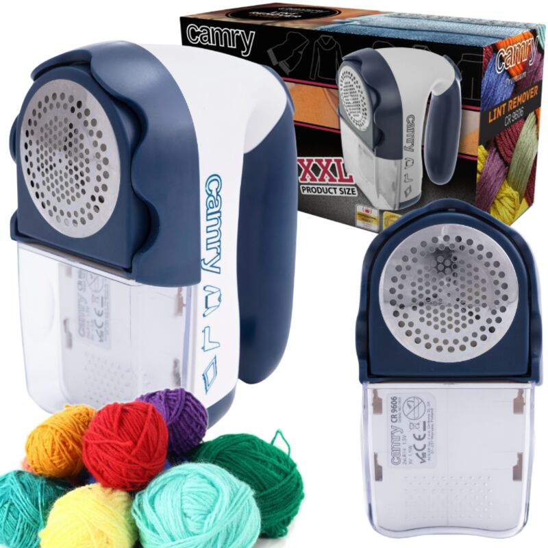 Camry CR 9606 Rasoir Anti-Bouloche et Anti-Peluche électrique pour vêtements, piles, 1,5 W Blanc