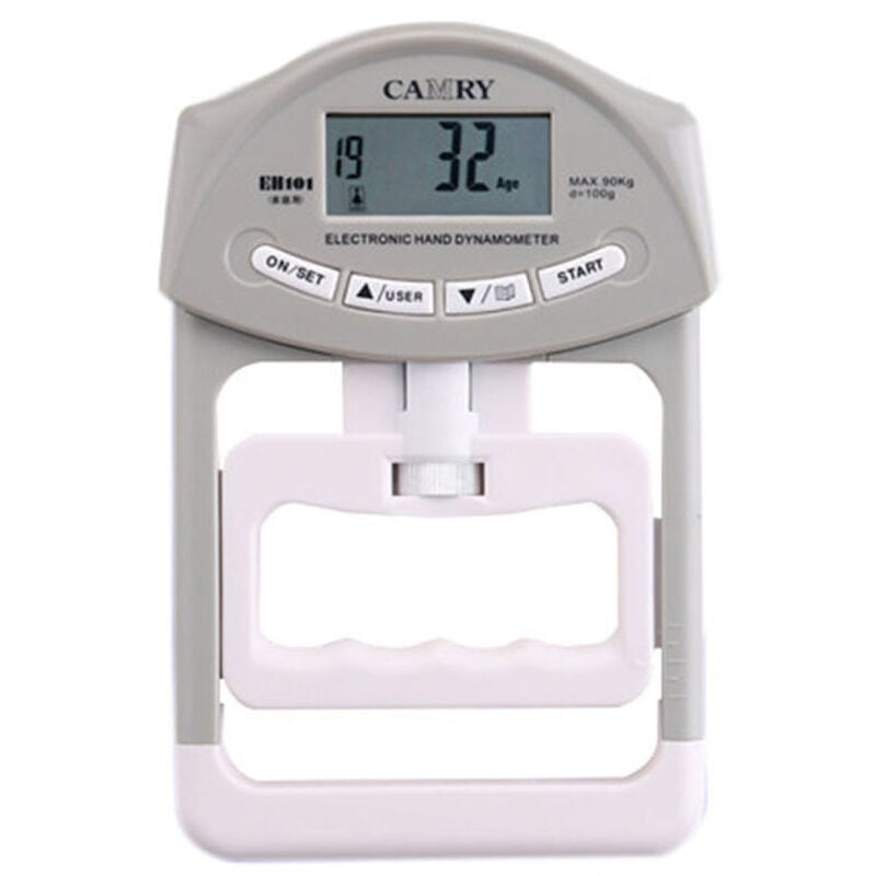 Camry Dynamomètre numérique de mesure de la force de préhension Enregistrement automatique 200 lbs/90 kg