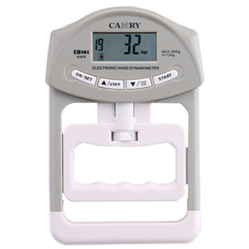 Camry Dynamomètre numérique de mesure de la force de préhension Enregistrement automatique 200 lbs/90 kg Trimec