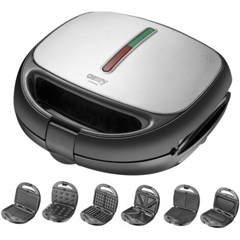 Camry Premium CR 3057 - Grill/Appareil à sandwichs/Gaufrier/Noir/Argent - AquaForge