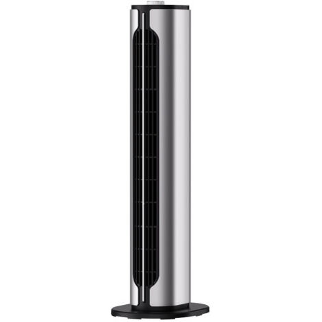 Canada Termoventilatore verticale in ceramica PTC Argento/Nero 1500 W 2 potenze 3 funzioni antiribaltamento (61,5x18x18 cm)