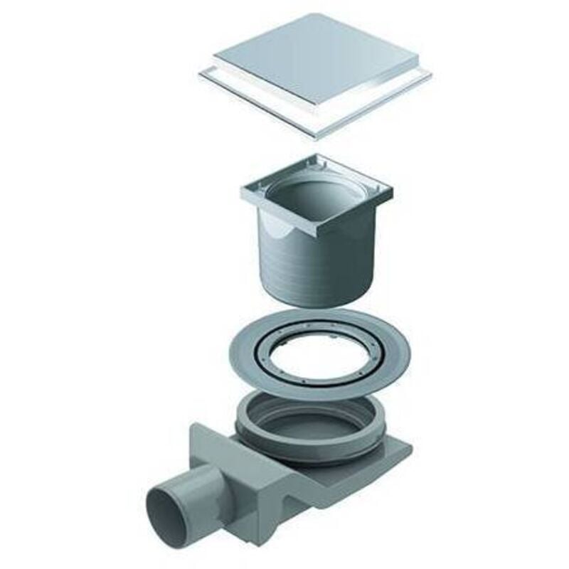 Dianhydro - Canal de vidange de douche carré standard