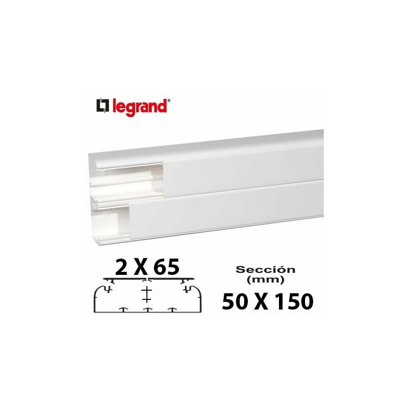 

Legrand - Tira Canaleta 2 mtrs 2 Compartimentos Mecanizacion 50x150mm Blanca 010427