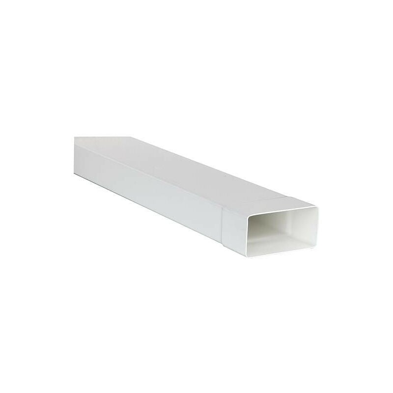 Canal plat fl 100/1000 110 x 55 mm / Longueur : 1000 mm plastique blanc