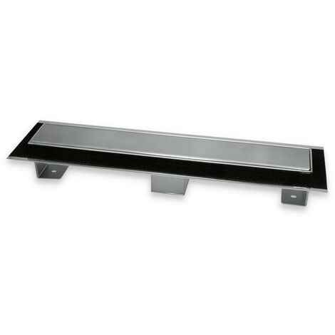 Canale canaletta pavimento lineare scarico doccia acciaio inox satinato canalina misure l585xh63115 mm - confezione 1