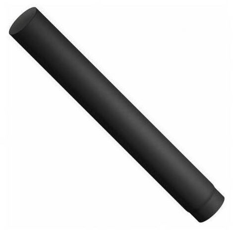 Canale da fumo rigido monoparete in acciaio al carbonio smaltato nero. Canale da fumo per apparecchi a legna con temperatura dei fumi
