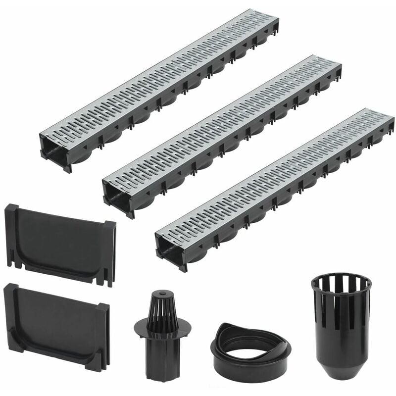 

Canales de drenaje 3 unidades acero galvanizado 3 m