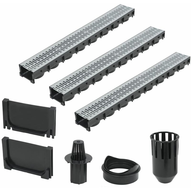 

Canales de drenaje 3 unidades acero galvanizado 3 m