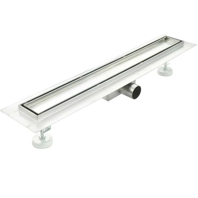 

Canaleta ducha de desagüe a ras de suelo alicatable de acero inox mod. Tile 80 cm