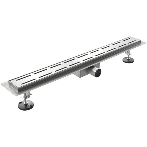 Canaleta de desagüe a ras de suelo de acero inox mod. Line 80x7 cm