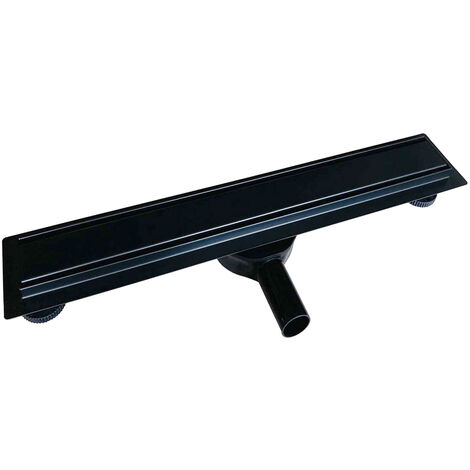 Canaleta de ducha de acero inoxidable negro FlexGTB02 - Longitud seleccionable:900mm
