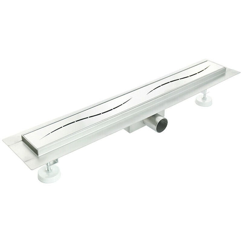 

Canaleta ducha de desagüe a ras de suelo de acero inox mod. Onda 60 cm