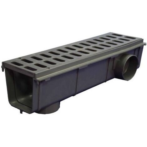 Canaleta Evacuacion Rej 500X130X130Mm 90 Pvc Gris T-130G Hidrot