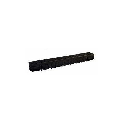 CANALETA+REJILLA PP NEGRA 100X13X7,5MM C/CLIP