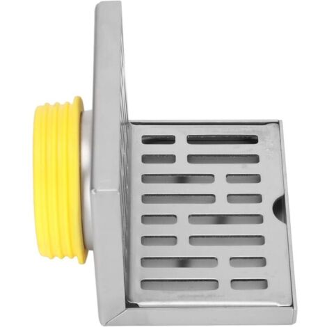 Canaletta a L con filettatura fine sul lato pioggia per tubi da 2,3 pollici, drenaggio durevole per bagno, cucina, balcone