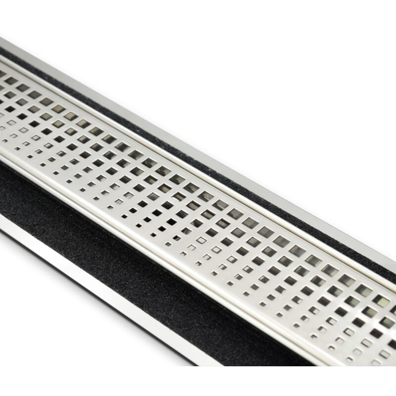 Ferrari Srl - Inox style gutter line luxury - square 2 luxury gutter ret. l 785 mm square 2 full stainless steel engraving square 2