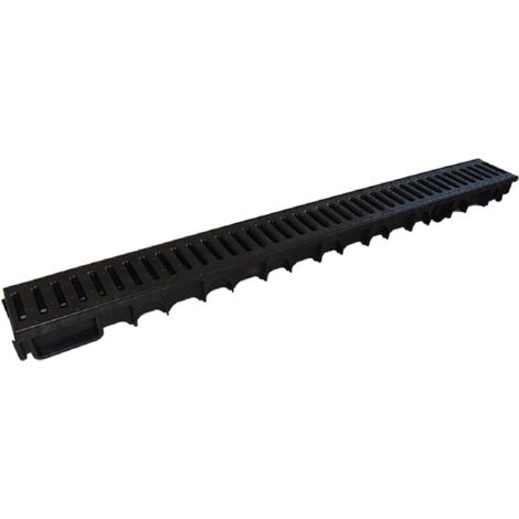 Canaletta Modulare Pedonabile Con Griglia Pvc Kit 3 Pezzi + 2 Tappi