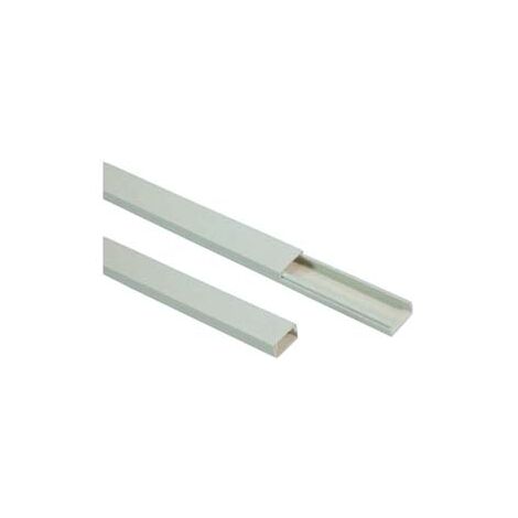 CANALINA BIANCA CON COPERCHIO AVVOLGENTE NON ADESIVA- - mm.60x40x200h - 16 mt