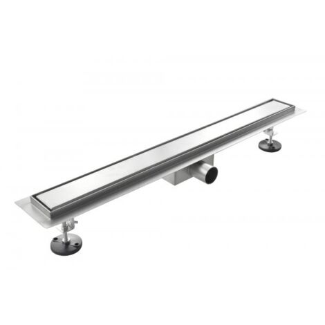 Canalina di scarico, doccia in acciaio inox, ispezionabile, piastrellabile Sicena Pavias 90x7cm (LxP)