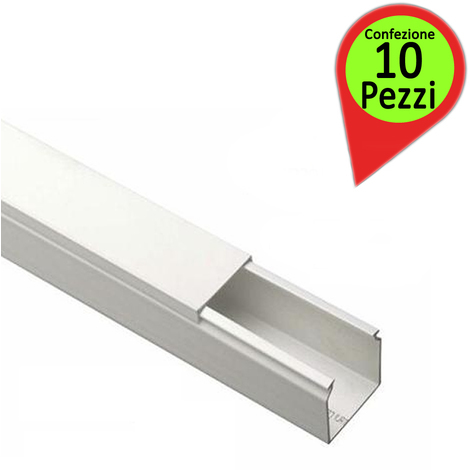 Canalina passacavi TMC 22/1X10 W minicanale da 2 metri IBOB00684