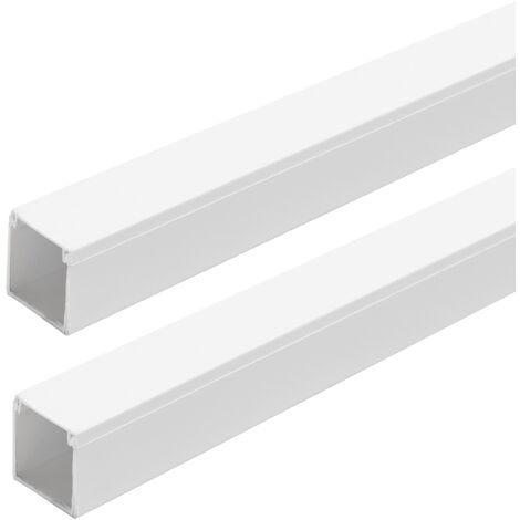 Canalina rigida passacavi 40x40mm 2 metri adesiva e avvitabile bianca Aigostar