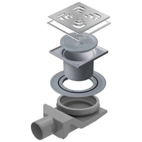CANALINA SCARICO DOCCIA QUADRATA ANGOLO- 15x15- DH- pezzi 1