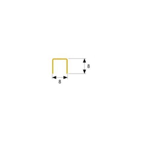 CANALINO ACC.OTT. H. 8 X L. 8 mm.