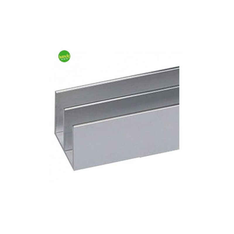 Profilo a doppia u in alluminio - mm.20x18 mt.1