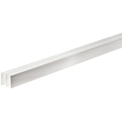 CANALINO DOP"U" BIANCO 20X18X1 MT.1