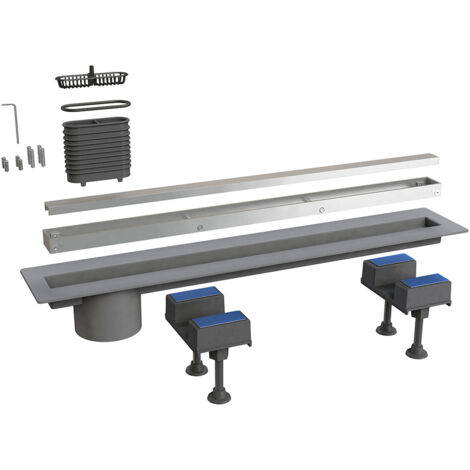 CANALISSIMA DA PAVIMENTO CON GRIGLIA IN ALLUMINIO mm 1100
