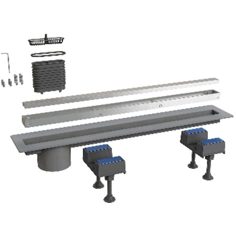 Canalissima da pavimento con griglia in alluminio mm 1200