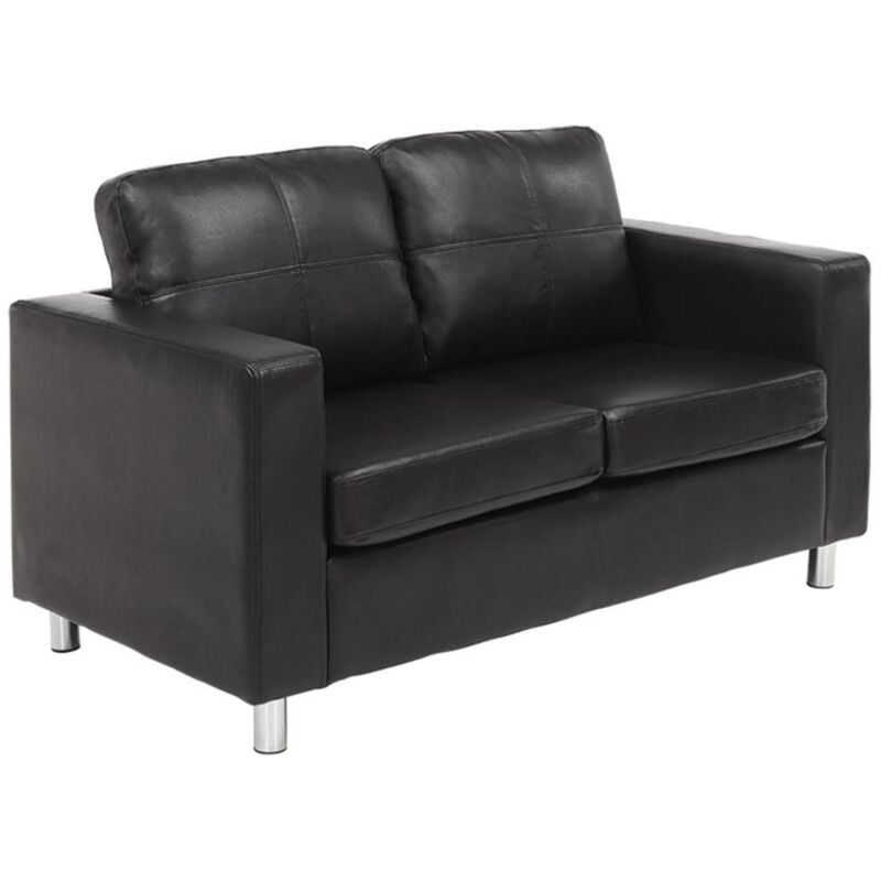 Vente-unique - Canapé 2 places en simili ackley - Noir