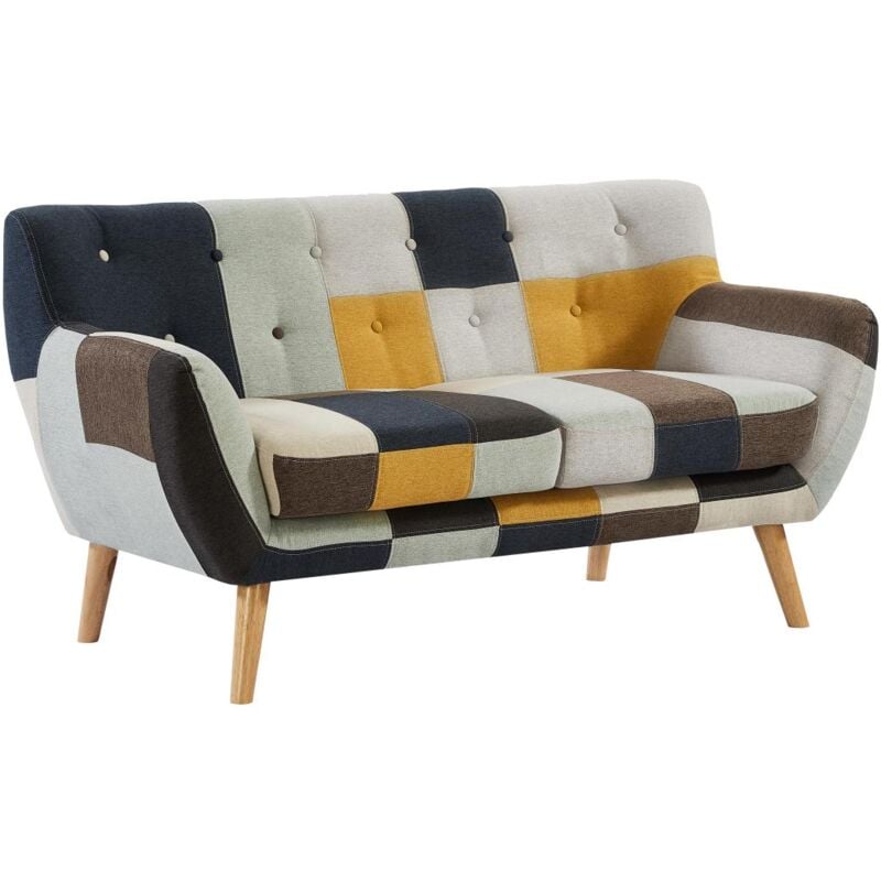 Canapé 2 places en tissu patchwork SERTI II