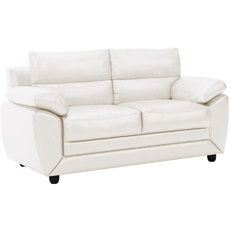 Vente-unique - Canapé 2 places manoa en simili - Blanc