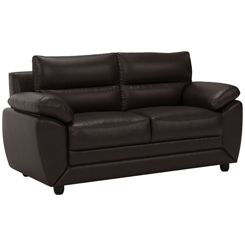 Vente-unique - Canapé 2 places manoa en simili - Marron